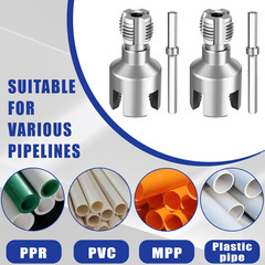 2-In-1 PVC Pipe Threader Kit with 1/2&Prime; & 3/4&Prime; Dies &ndash; Complete Dual Function Inte