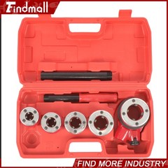 Findmall Ratchet Pipe Cutter Ratchet Pipe Threader Thread Tool With 5 Dies