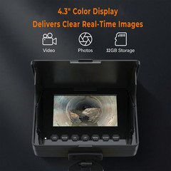 Sewer Camera 165ft/50m Borescopes Plumbing 4.3&Prime; HD Color Screen