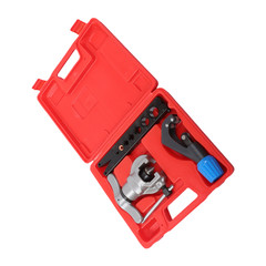 For 7 Dies Size 3/16-3/4&Prime; Eccentric Flaring Tool Set & Tube Cutter Kit 45 Degree