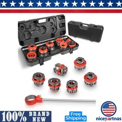 For 36475 12-R Ratchet Pipe Threader Kit 1/2&Prime;-2&Prime; NPT 6 Dies Plumbing Tool Case