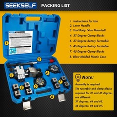 Professional Brake Line Flaring Tool Kit for 45 & 37 Degree Single, Double an&hellip;