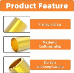 50pcs Hose Ferrules Brass Fitting, 16.5mm Air Hose Crimping Fittings Used in Con