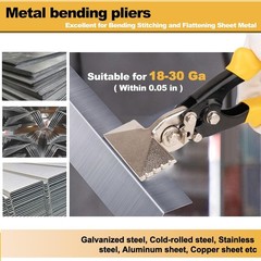 3&Prime; Sheet Metal Bender Hand Seamers Sheet Metal Straight Jaw Metal Bending Pliers