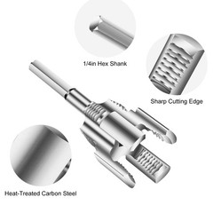 2Pcs 1/2&rdquo; 3/4&rdquo; Water Pipe Threading Tool Integrated Internal & External Pipe