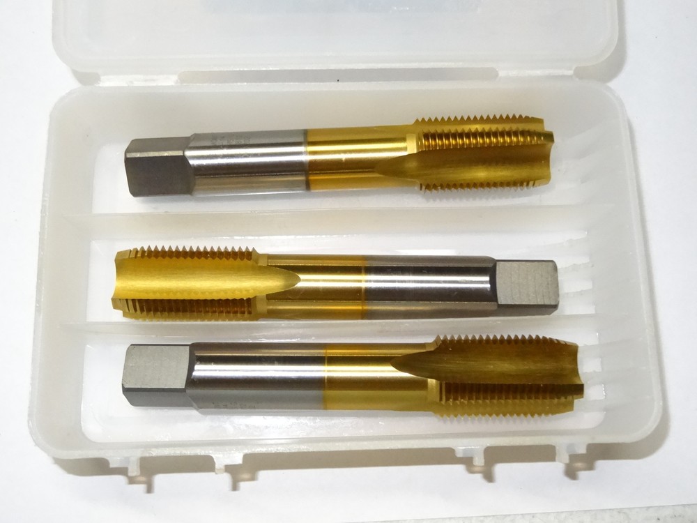 3 pcs VERMONT 1/2-14 NPSC 4 Flutes TiN Coated Extra Length Pipe Taps USA