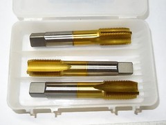 3 pcs VERMONT 1/2-14 NPSC 4 Flutes TiN Coated Extra Length Pipe Taps USA