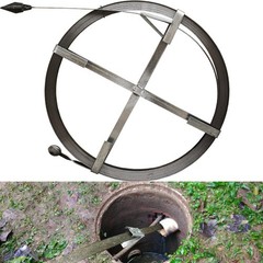 Heavy Duty Sewer Drain Snake for Outdoor,Flat,Manual,Length 30m/98.4ft,Width &hellip;