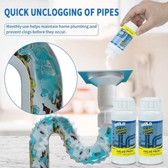 4-Piece Wild Tornado Powerful Drain Cleaner Powder for Quick Pipe Unclogging