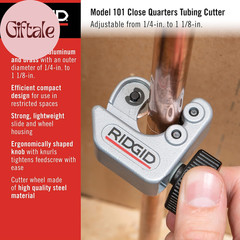 &ndash; CC247 40617 Model 101 Close Quarters Tubing Cutter, 1/4-Inch to 1-1/8-Inch Tu