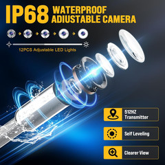 150Ft Sewer Inspection Camera with 9&Prime; HD Monitor, DVR & 512Hz Sonde