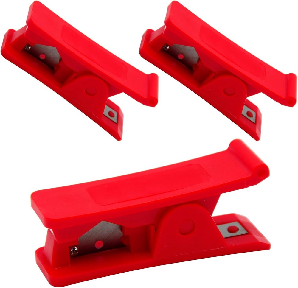 3pcs PTFE Plastic Tubing Cutter Red Pipe Cutter for Nylon PVC PU Hose Cut up to