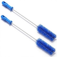 2 Pack Flexible Drain Brush &ndash; 19.7&Prime; Pipe Cleaning Tool for Shower & Tub, Blue