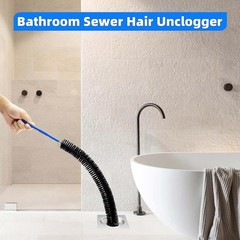Flexible Cleaning Tool,Bendable Sewer Drain Brush, Long 16.5 inches, Black