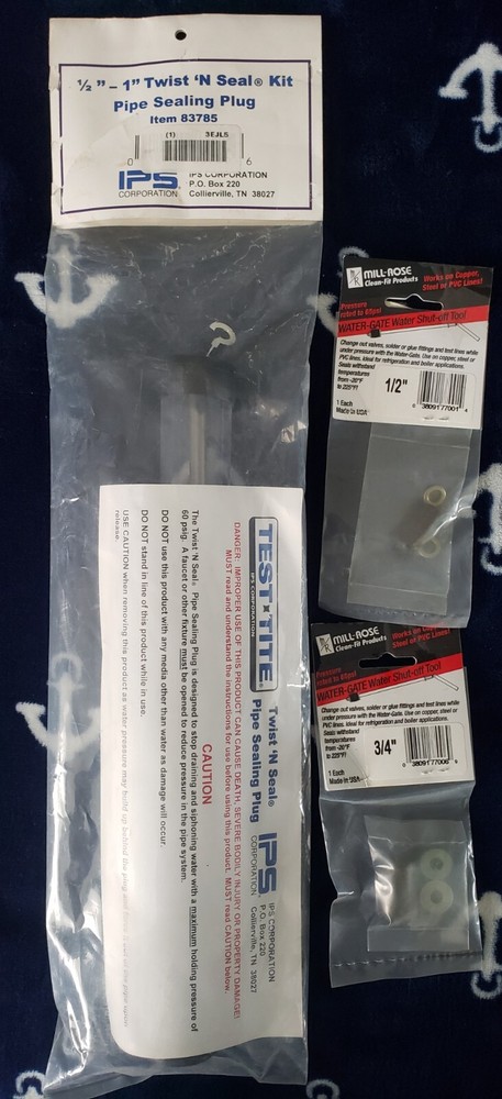 Test-Tite 83785 Twist &lsquo;N Seal Pipe Sealing Plug Kit 1/2&Prime; To 1&Prime; with EXTRA PLUGS