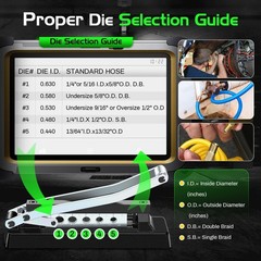 Heavy Duty Standard Hose Crimper, Hose Crimping Tool, with Ferrules (50PK) 0&hellip;.