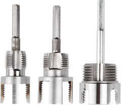 3Pcs PVC Pipe Threader Kit 1/2&Prime; 3/4&Prime; 1&Prime; NPT, Integrated Internal & External Pipe