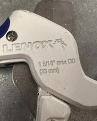 Lenox Tools 12122 S2 CPVC Cutter Upto 1-5/16-Inch Direct Cut White