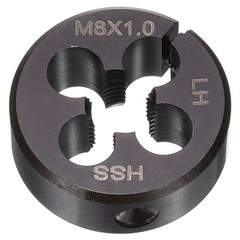 HSS M8 x 1 Metric Machine Thread Round Die Left Hand High Speed Steel