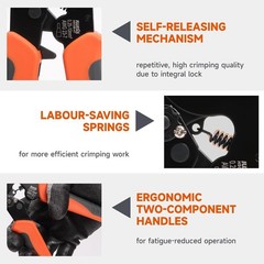 iCrimp Square Self-adjustable Wire Ferrule Crimping Tool for AWG23-7 Bootlace En