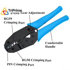 Gaobige Coaxial Cable Tool Kit &ndash; BNC Crimp tool for RG58, RG59, RG62, Black