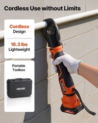 VEVOR 18V Cordless Mini Press Tool Kit for 1/2&Prime; 3/4&Prime; 1&Prime; PEX Pipe Copper Rings