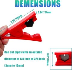3pcs PTFE Plastic Tubing Cutter Red Pipe Cutter for Nylon PVC PU Hose Cut up to
