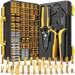 Crimping Tool Kit, 21-Type Open Spade & Quick-Disconnect Connector Set (2.8/3.9/