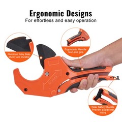 VEVOR 2-1/2&Prime; 63mm PVC Pipe Cutter Ratcheting Pipe Cutter PEX PVC Plastic Hose