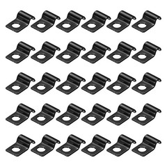 30Pcs 4mm Pipe Strap Carbon Steel Conduit Strap, Black