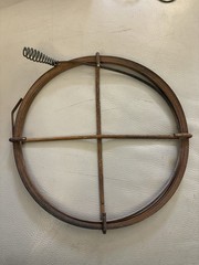 USED, Vintage Flat Metal Manual Sewer SNAKE.