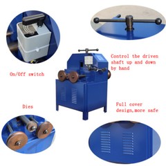 TECHTONGDA Pipe Bender Roller 9Round/Square Dies Tube Bending Machine 110V US