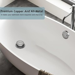 Tip-Toe Bathtub Drain Kit with Two-Hole Overflow Standard, Brushed Nickel