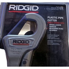 (3) RIDGID Plastic Pipe Cutter(s) w/ Multi-Layer Adapter Single Stroke Cuts