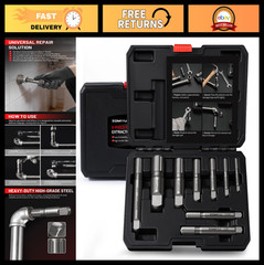 Heavy Duty Pipe Extractor Set &ndash; 9-Piece Steel Tool for Removing Damaged Pipes &