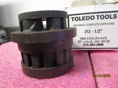 NEW Toledo Tools Die Head Complete with Dies #12 &ndash; 1/2&Prime;