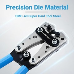 Battery Cable Lug Wire Crimper Tool for AWG 10,8,6,4,2,1/0 Gauge Copper Wire Lug