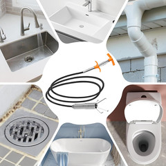 New Upgrade 35 Inch Drain Snake Hair Drain Clog Remover Tool &ndash; Sink Drain Cleane