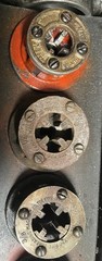 Vintage Toledo Pipe Threading Die Set 1/4&Prime; To 1-1/4&Prime; W/ Yoke & Case