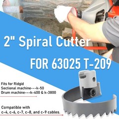 63025 T-209 2&Prime; Spiral Cutter for Ridgid K-50 Sectional Machine K-400 K-3800 Drum