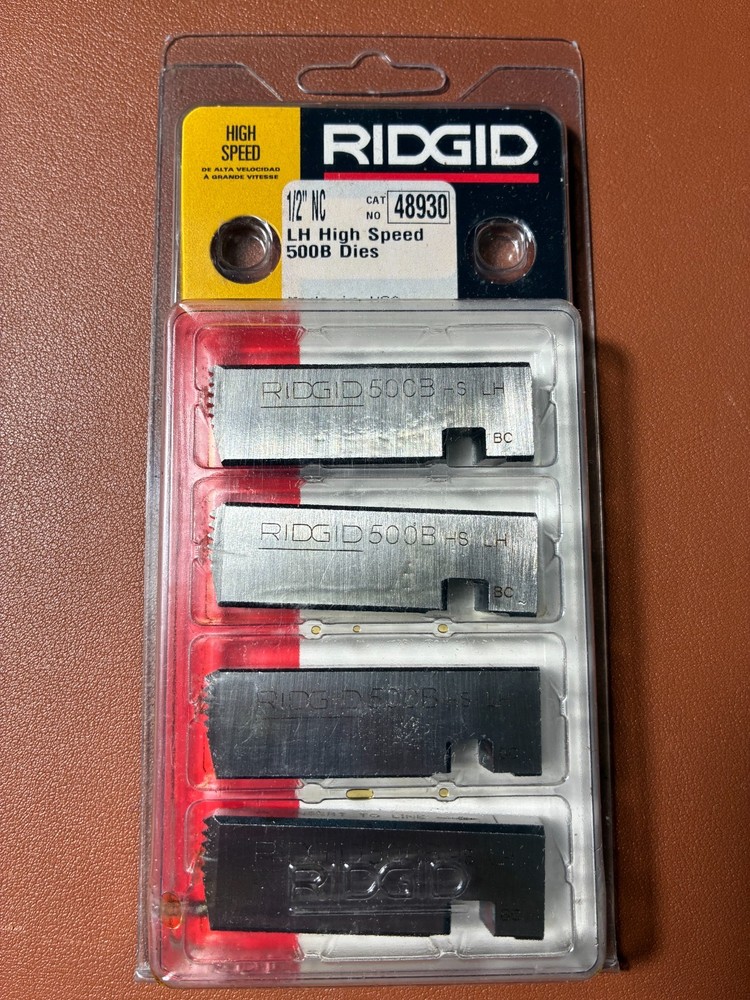Ridgid 48930 1/2&Prime; NC LH High Speed 500B Dies Made in USA