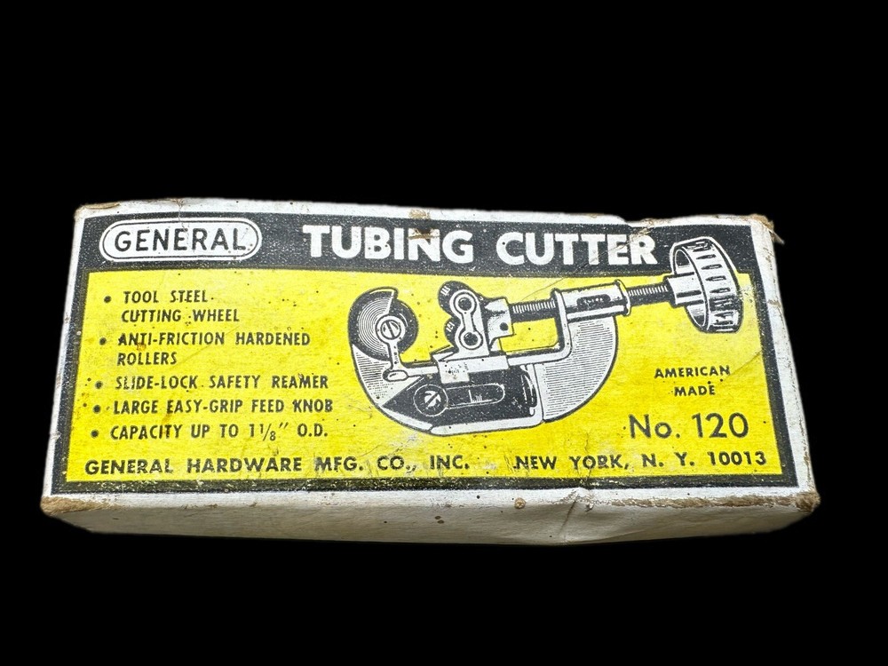 General Tubing Cutter 1/8&Prime; to 1 1/8&Prime; OD Model 120 in Original Box Made USA