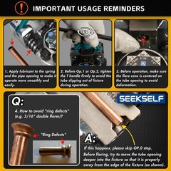 Professional Brake Line Flaring Tool Kit for 45 & 37 Degree Single, Double an&hellip;