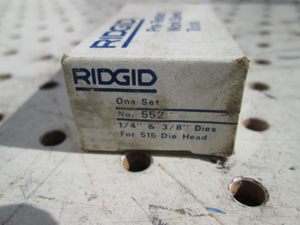 New Ridgid #552 #551 Die sets 1/8&Prime; & 1/4&Prime;- 3/8&Prime; Threads For 515 Dual Heads