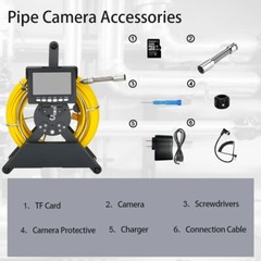 30M Sewer Camera Video Endoscope 4.3inch Monitor 22mm Pipe Inspection Camera