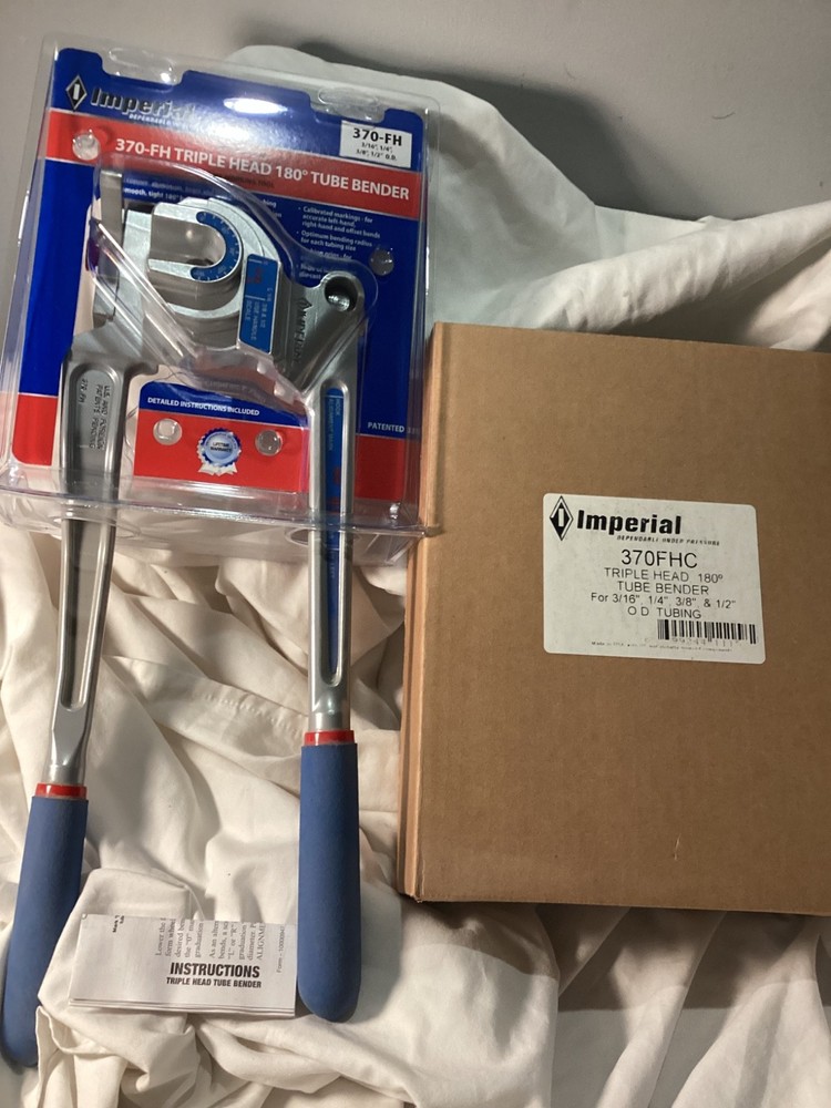 Imperial Tool 370-FHC 180 Deg. Tube Bender for 3/16, 1/4, 3/8, 1/2