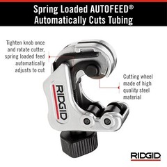 RIDGID 86127 Model 118 Close Quarters AUTOFEED 1/4&Prime; to 1-1/8&Prime; Copper, Aluminu&hellip;