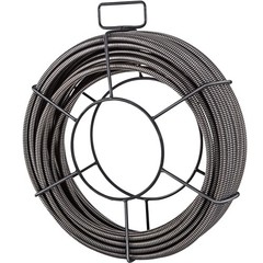 75ft Drain Cleaning Cable 3/8&Prime; Solid Core Sewer Auger Snake Clog Remover Tool