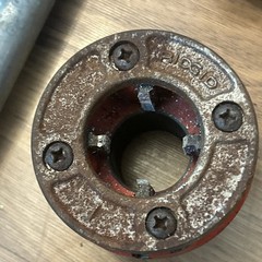Ridgid 12-R Pipe Threader Die Head W Ratchet 5 Dies Lot Sold As Shown Untested