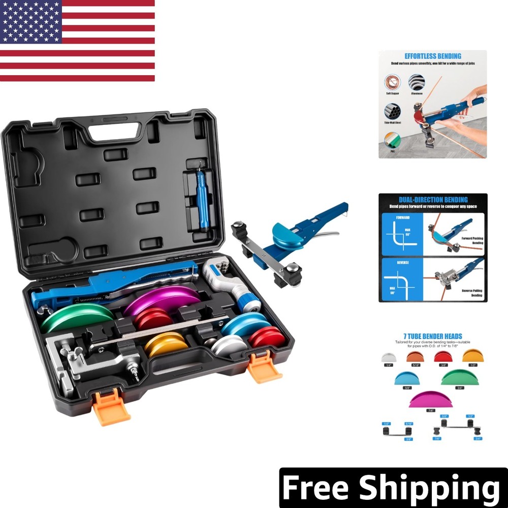 15PCS Copper Pipe Bender Tool Set &ndash; Dual-Direction Precision for HVAC Projects